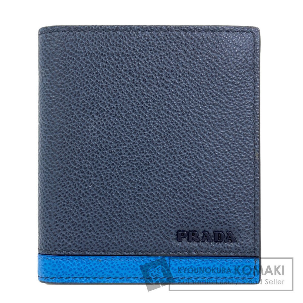 Prada bi fold wallet coin leather